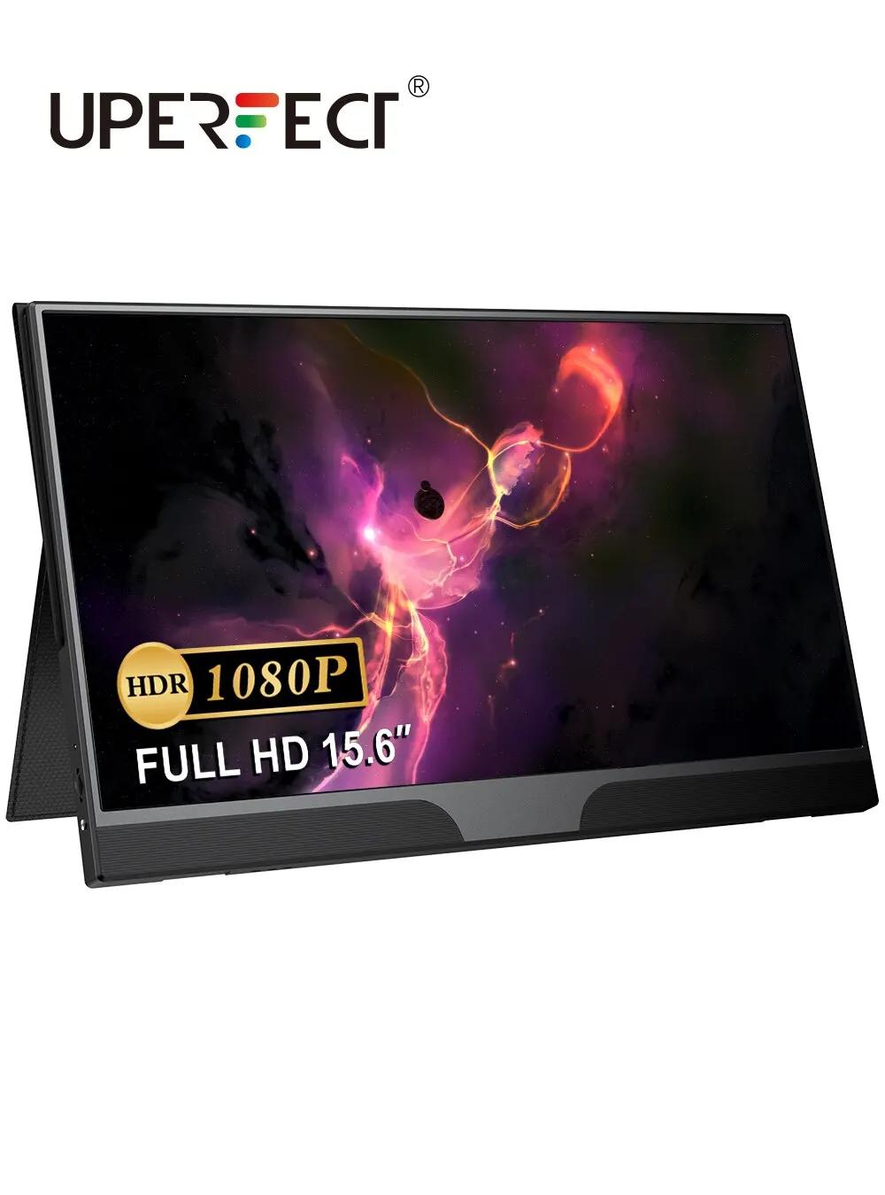 UPERFECT ޴ , 15.6 ġ FHD 1080P Ʈ ÷, USB C HDMI ̹ Ʈ  IPS ũ, Ʈ Ŀ , HDR ÷ ÷